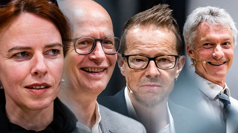 Ohrfeigen SRF1 25.03.2020 | Uta Köbernick, Schertenlaib, Bänz Friedli und Gerhard Tschan | Bild: SRF / Oscar Alessio